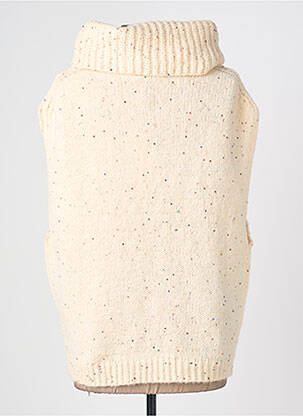 Pull col roulé stretch sans manche beige MOLLY BRACKEN femme