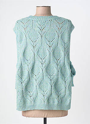 Pull stretch sans manche bleu MOLLY BRACKEN femme