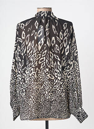 Blouse légère et transparente manches longues noir MOLLY BRACKEN femme