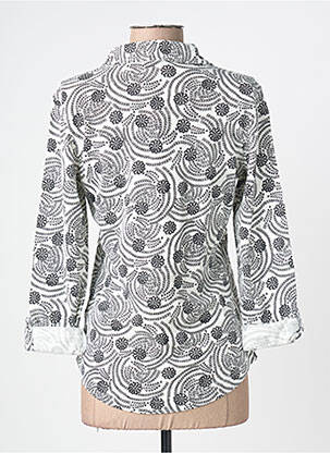 Chemisier coupe cintrée manches 3/4 noir WHITE STUFF femme