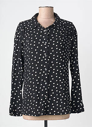 Chemisier coupe cintrée manches longues noir INDI & COLD femme