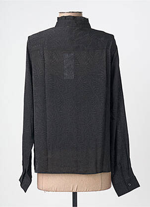 Chemisier tissage crêpe manches longues noir MOLLY BRACKEN femme