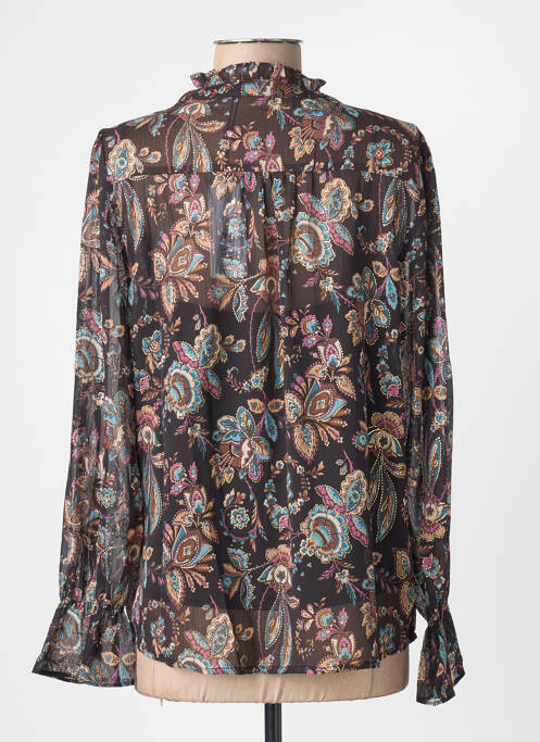 Blouse imprimé fleurs manches longues noir MOLLY BRACKEN femme