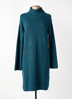 Robe pull stretch manches longues bleu LA FEE MARABOUTEE femme