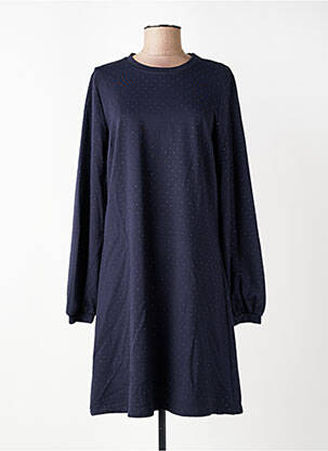 Robe courte coupe évasée manches longues bleu LA FEE MARABOUTEE femme