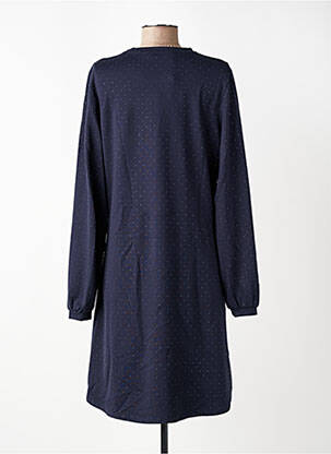 Robe courte coupe évasée manches longues bleu LA FEE MARABOUTEE femme
