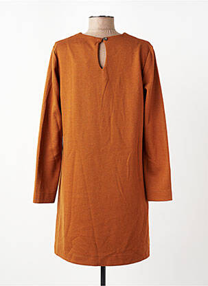 Robe courte manches longues manches longues marron LA FEE MARABOUTEE femme