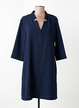 Robe courte manches 3/4 manches 3/4 bleu PAKO LITTO femme