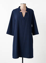 Robe courte manches 3/4 manches 3/4 bleu PAKO LITTO femme