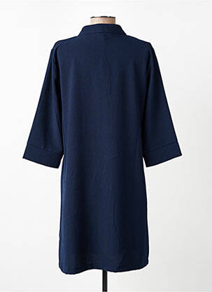 Robe courte manches 3/4 manches 3/4 bleu PAKO LITTO femme