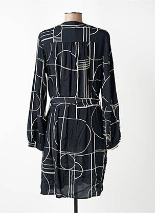 Robe mi-longue coupe fluide manches longues noir LA FEE MARABOUTEE femme