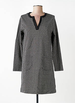 Robe courte manches longues manches longues noir LA FEE MARABOUTEE femme