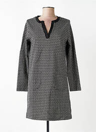 Robe courte manches longues manches longues noir LA FEE MARABOUTEE femme