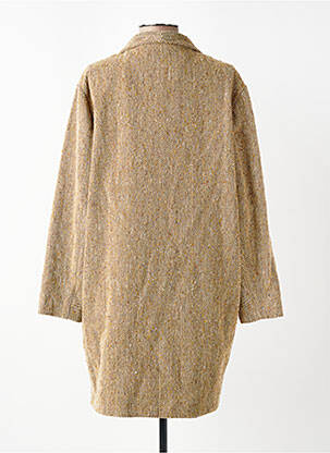 Manteau long coupe cintrée sans capuche beige PAKO LITTO femme