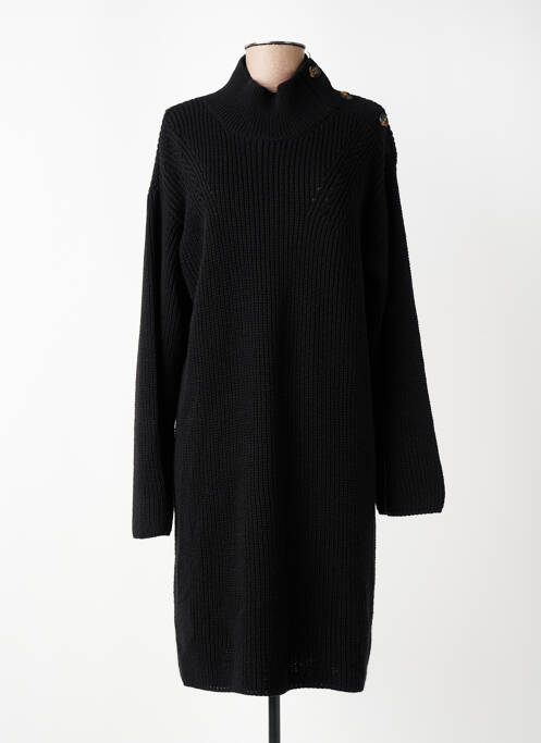 Robe pull stretch manches longues noir LA FEE MARABOUTEE femme
