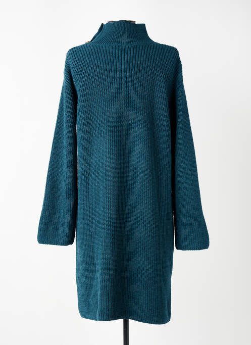 Robe pull stretch manches longues bleu LA FEE MARABOUTEE femme