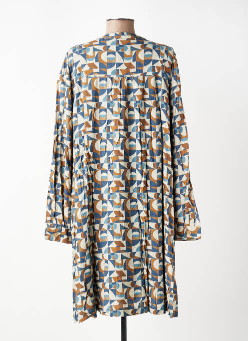 Robe mi-longue manches longues manches longues bleu INDI & COLD femme