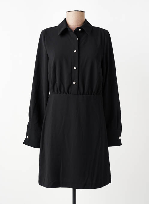 Robe courte manches longues manches longues noir LA FEE MARABOUTEE femme