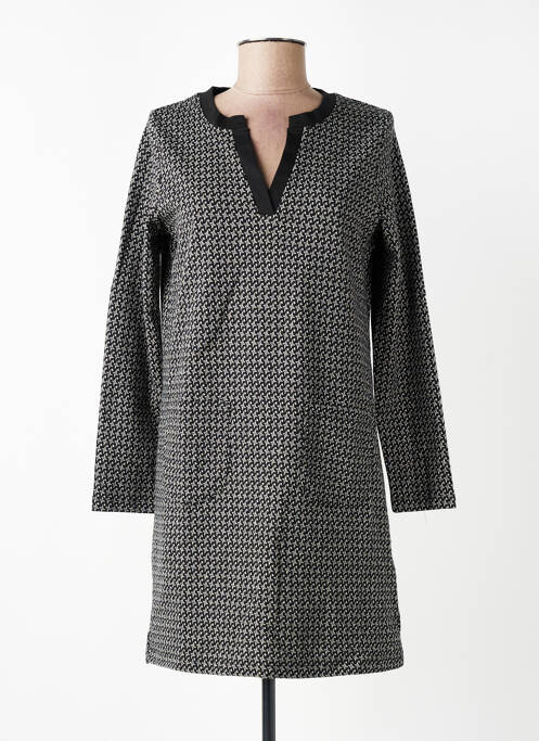 Robe courte manches longues manches longues noir LA FEE MARABOUTEE femme