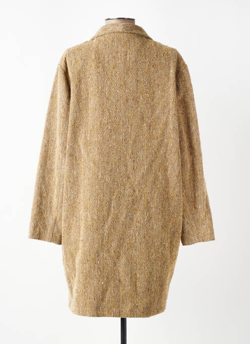 Manteau long coupe cintrée sans capuche beige PAKO LITTO femme