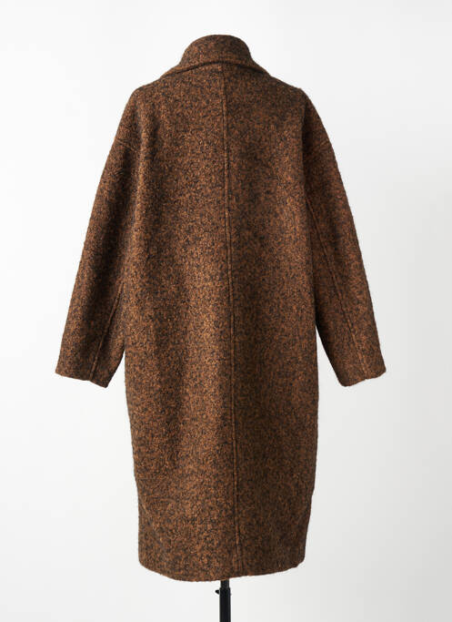 Manteau long coupe cintrée sans capuche marron LILI SIDONIO femme