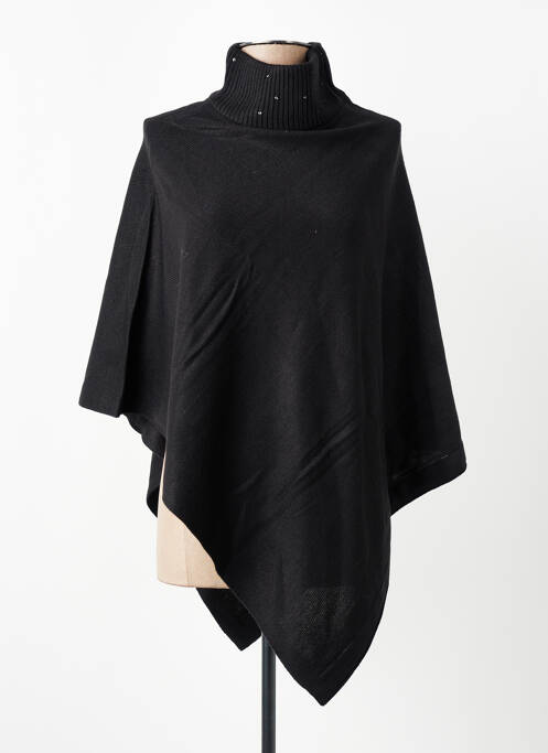 Poncho col roulé noir MOLLY BRACKEN femme
