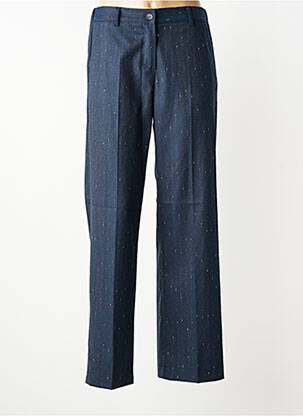 Pantalon chino fermeture zippée sous rabat boutonné taille normale bleu PAKO LITTO femme