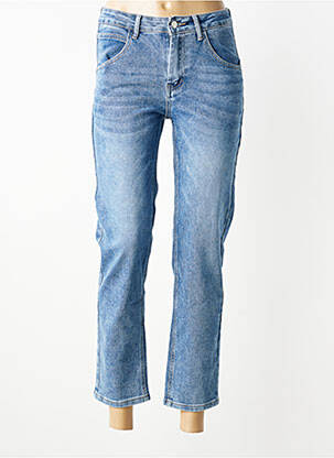 Jeans coupe slim tissage brut taille normale bleu MOLLY BRACKEN femme