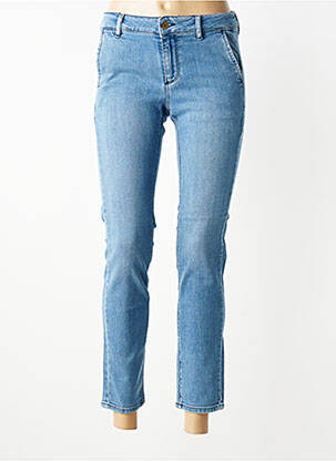 Jeans coupe slim stretch taille normale bleu HAPPY femme