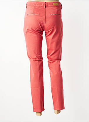 Pantalon chino fermeture zippée sous rabat boutonné taille normale rose HAPPY femme