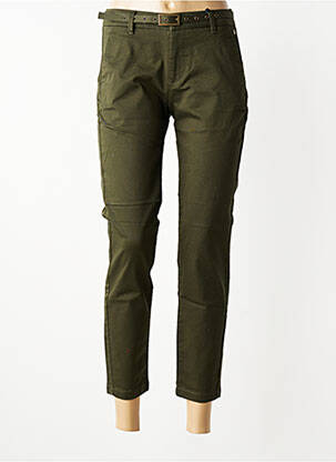 Pantalon 7/8 stretch taille normale vert FREEMAN T.PORTER femme