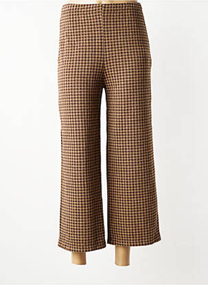 Pantalon 7/8 stretch taille normale marron INDI & COLD femme