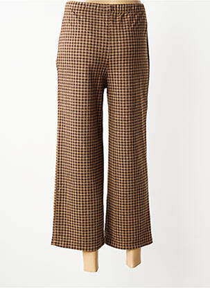 Pantalon 7/8 stretch taille normale marron INDI & COLD femme
