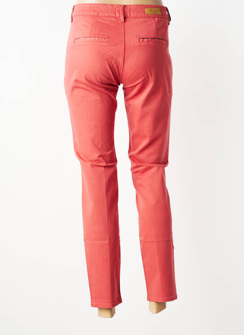 Pantalon chino fermeture zippée sous rabat boutonné taille normale rose HAPPY femme