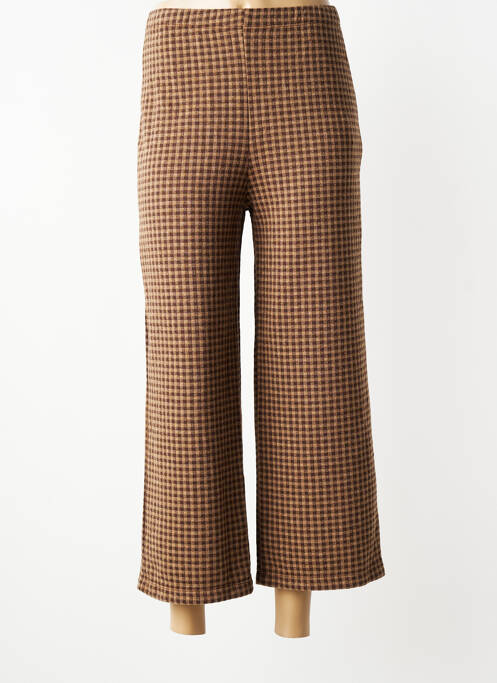 Pantalon 7/8 stretch taille normale marron INDI & COLD femme