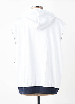 Sweat-shirt à capuche col rond sans manche blanc ET D'EMIE homme