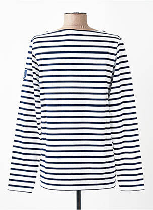 Top tissage jersey manches longues blanc ET D'EMIE femme