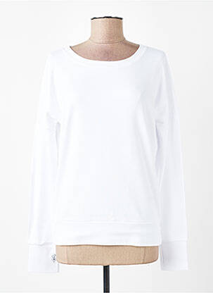 Top tissage jersey manches longues blanc ET D'EMIE femme