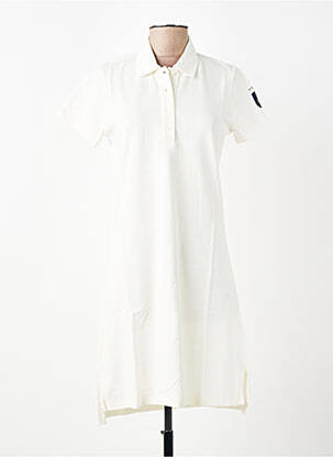 Robe mi-longue manches courtes manches courtes beige ET D'EMIE femme