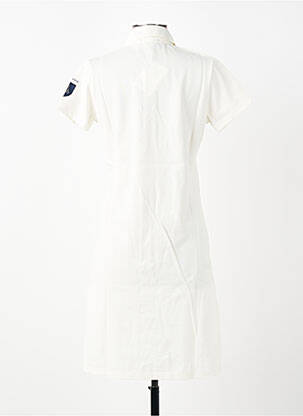 Robe mi-longue manches courtes manches courtes beige ET D'EMIE femme