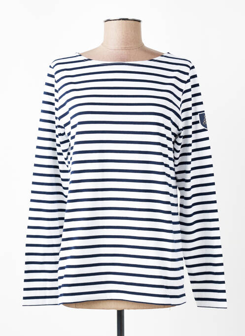 Top tissage jersey manches longues blanc ET D'EMIE femme