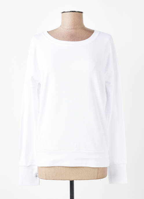 Top tissage jersey manches longues blanc ET D'EMIE femme