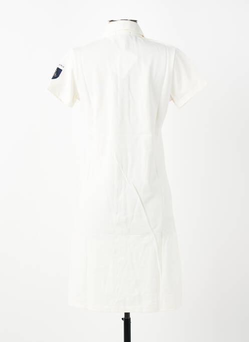 Robe mi-longue manches courtes manches courtes beige ET D'EMIE femme