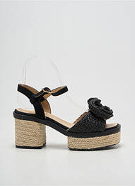 Espadrilles fermeture boucle(s) talon de 7 à 9cm noir GAIMO femme