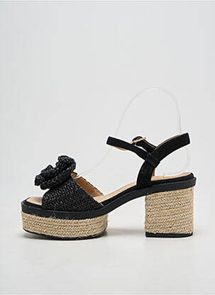 Espadrilles fermeture boucle(s) talon de 7 à 9cm noir GAIMO femme