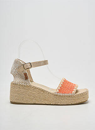 Espadrilles fermeture boucle(s) talon de 4 à 6cm orange VIDORRETA femme