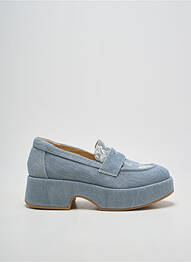 Mocassins bout rond talon de 4 à 6cm bleu SOFTWAVES femme