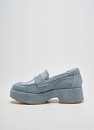 Mocassins bout rond talon de 4 à 6cm bleu SOFTWAVES femme
