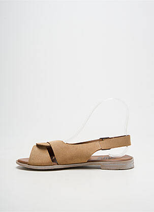 Sandales/nu pieds chiquet talon plat jusqu'à 3cm beige BUENO femme