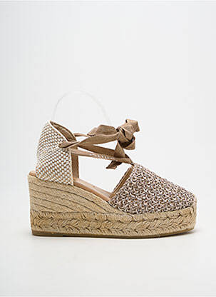 Escarpins tissage satiné talon de 7 à 9cm beige GAIMO femme